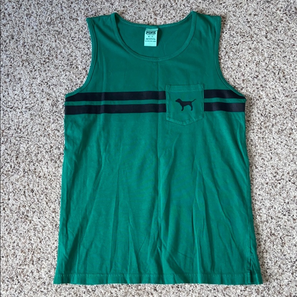 Green tank top from pink